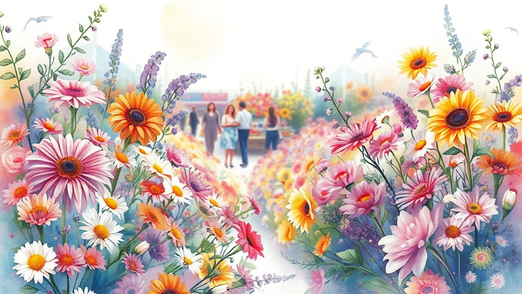 2025 꽃박람회 개요 (watercolor 스타일)