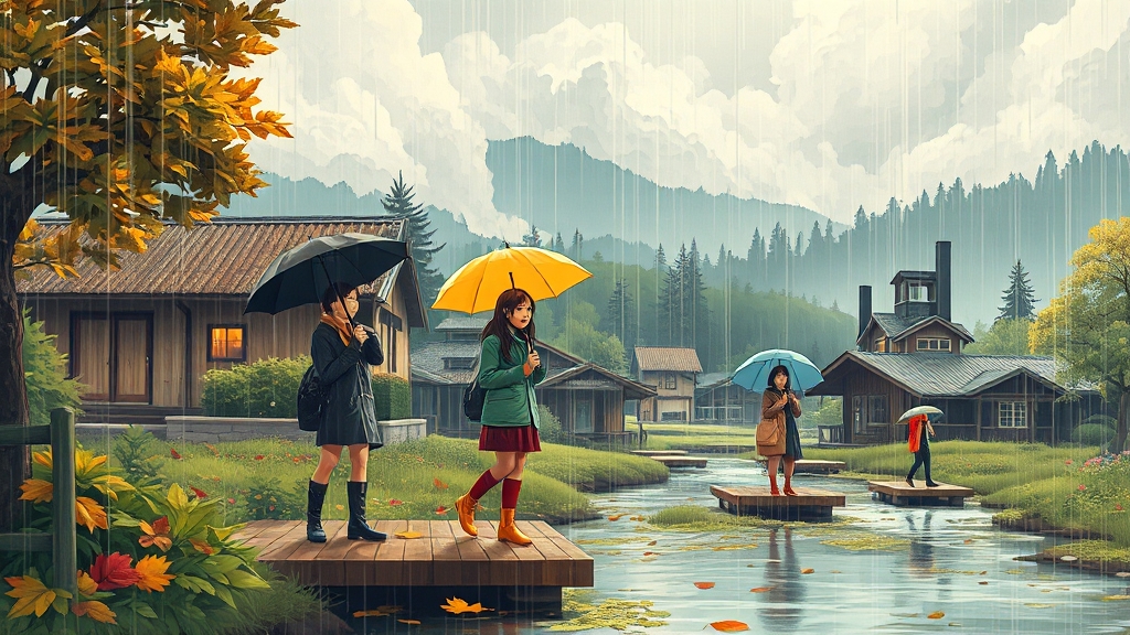 장마, 왜 중요할까요? (illustration 스타일)