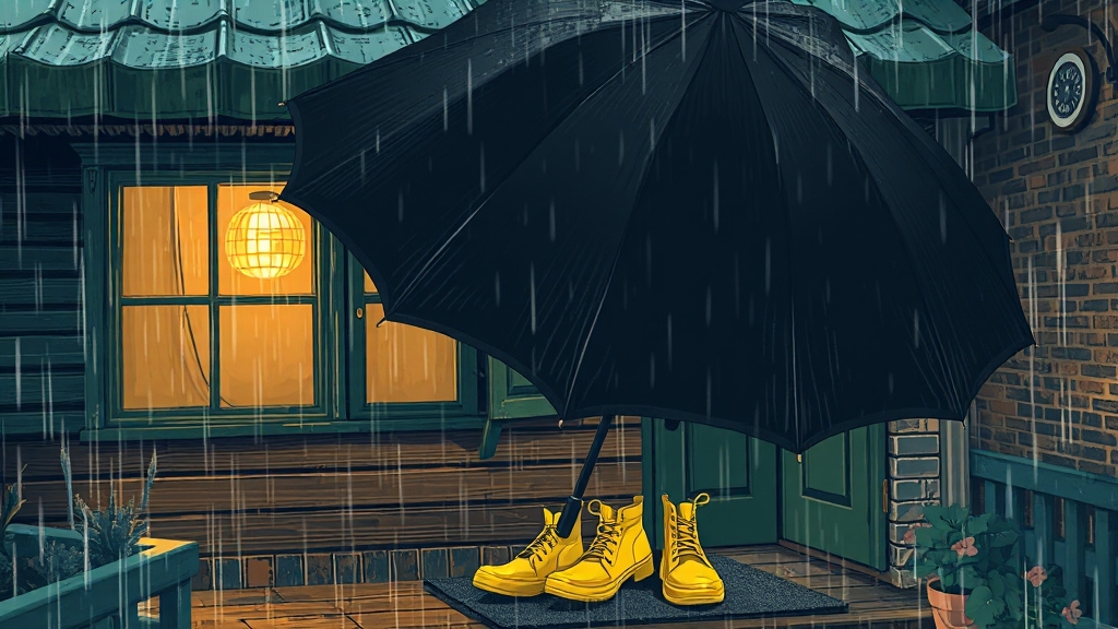장마 대비, 어떻게 해야 할까요? (illustration 스타일)