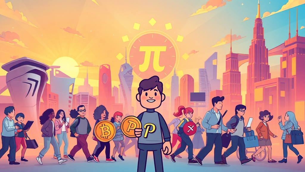 파이코인 미래 준비: 가치 상승을 위한 전략 (cartoon 스타일)