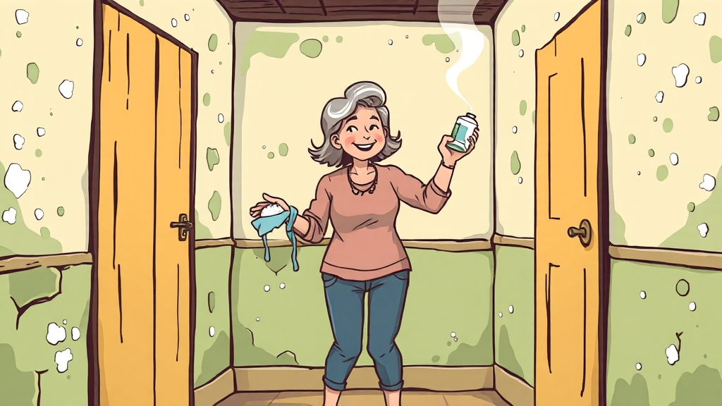 천연 재료로 곰팡이 잡기! (cartoon 스타일)